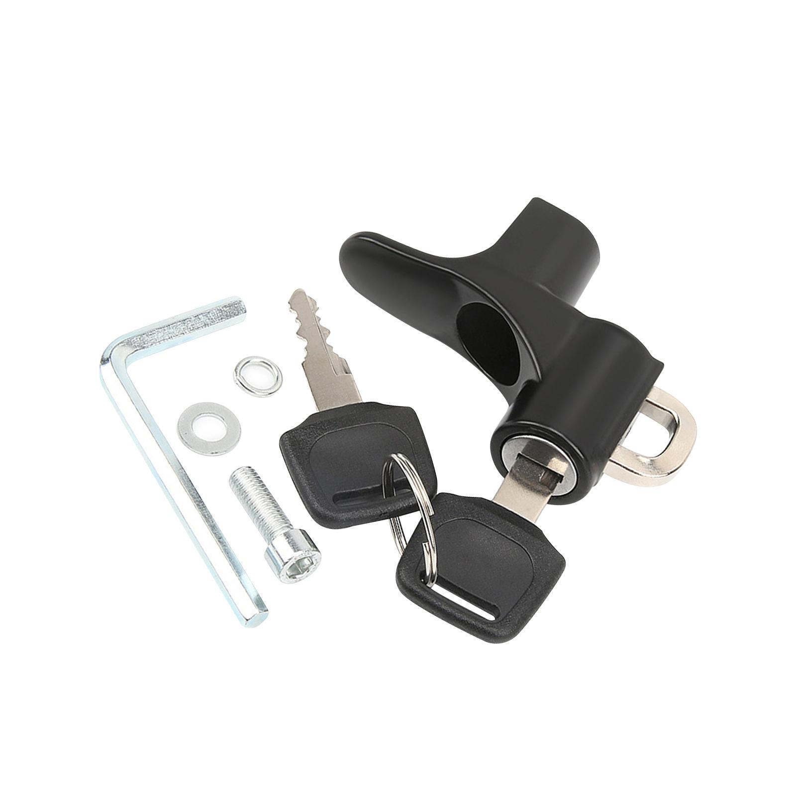 Black Motorcycle Lock Easy to Install Anti Lose for Street Bike
