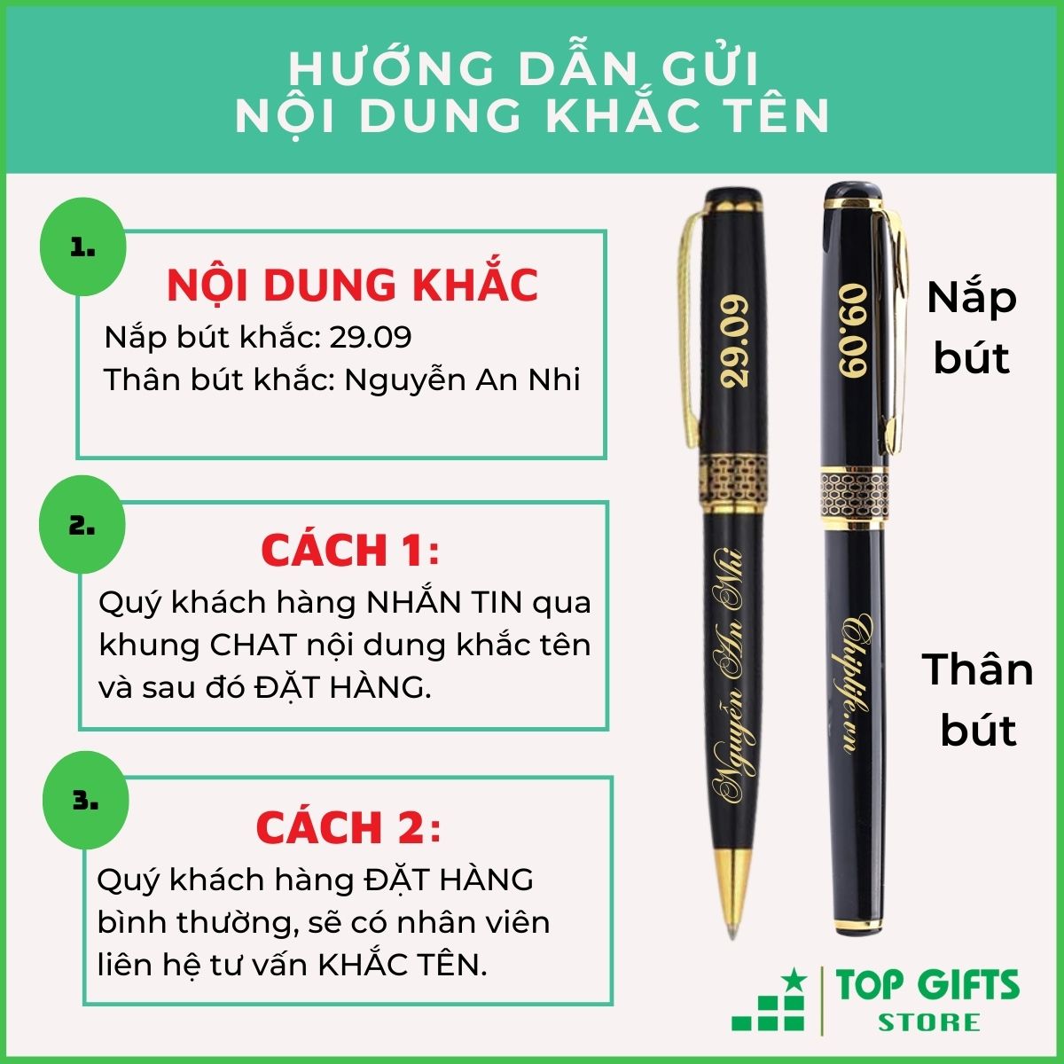 Bút ký kim loại nắp đen viền đồng IMD019 ngòi 0.5mm| Quà tặng sinh nhật bạn bè, người thân + Ruột bút + Hộp đựng bút