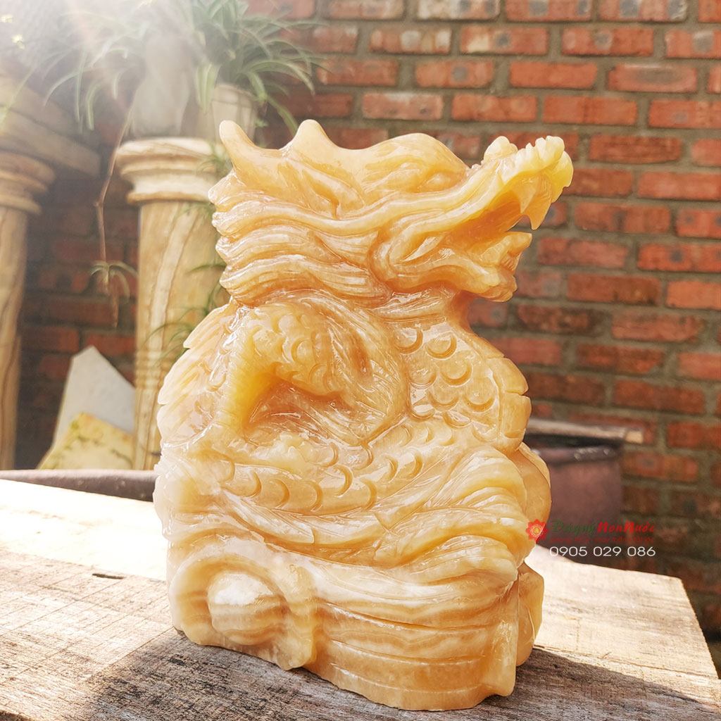 Tượng Rồng đá phong thuỷ 12 con giáp đá ngọc hoàng long