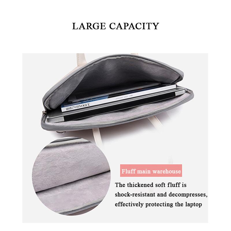 Túi xách laptop da PU cao cấp chống thấm nước 13/ 14/ 15.6inch có dây đeo dành cho Macbook laptop surface