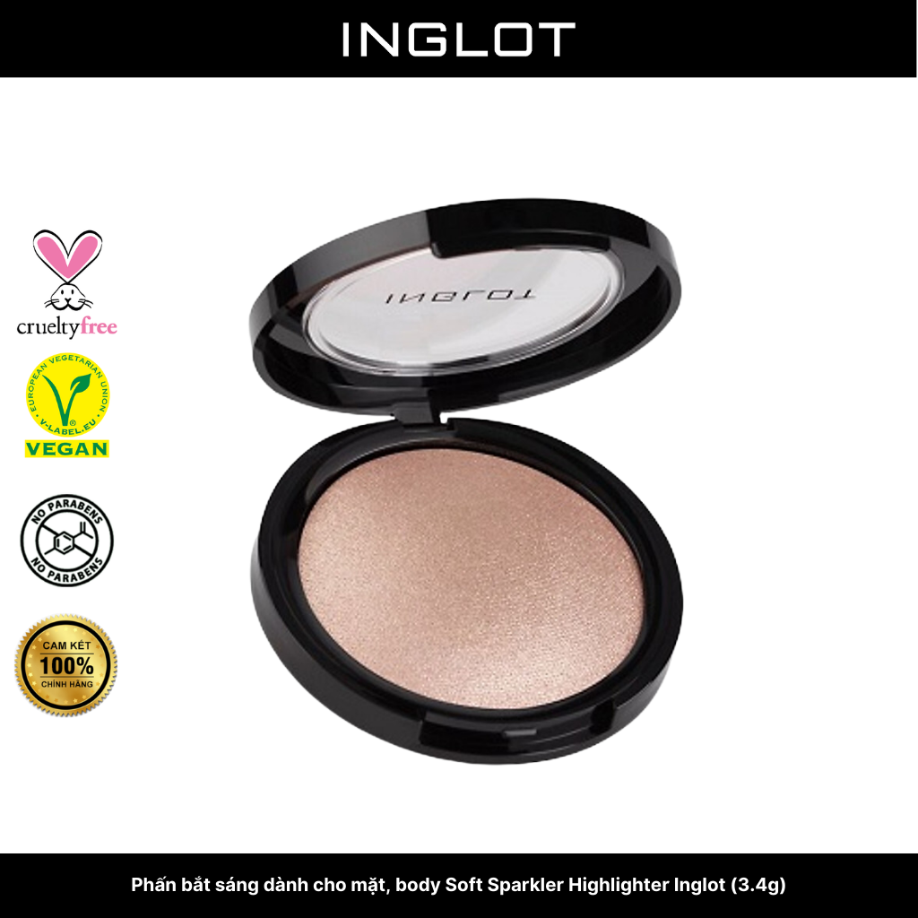 Phấn bắt sáng dành cho mặt, body Soft Sparkler Highlighter (3.4g) INGLOT