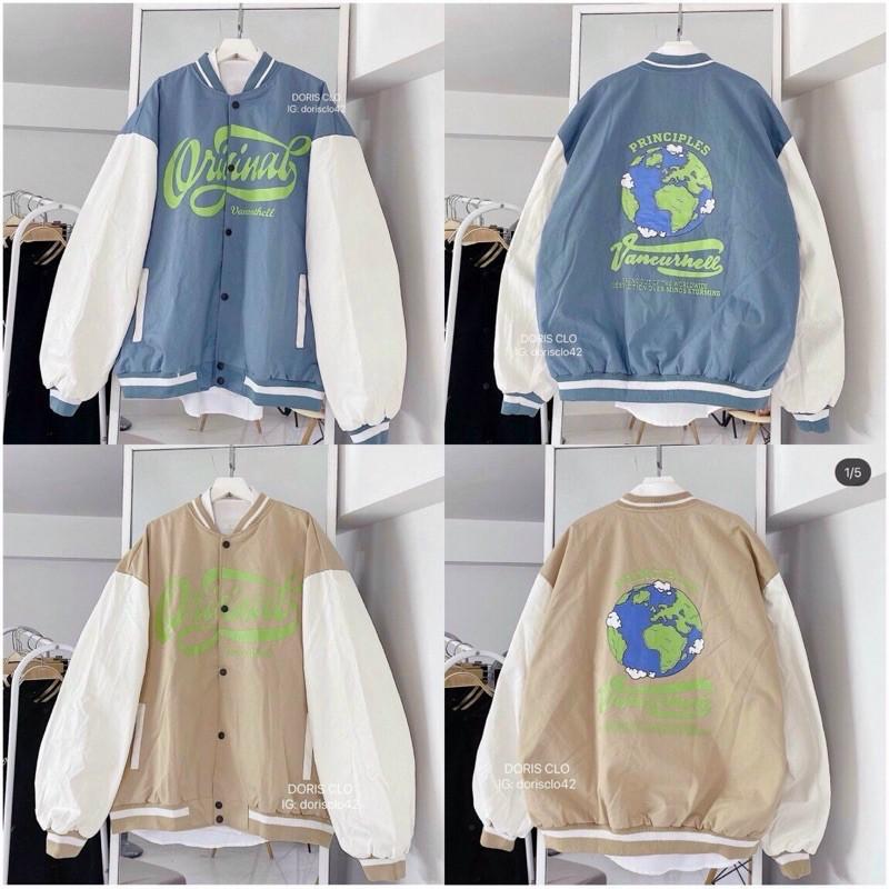 Áo khoác bomber nỉ ulzzang nam nữ