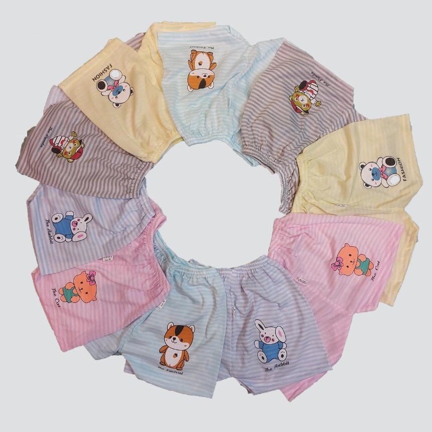 Set 10 Quần Đùi Cotton Cho Bé Mặc Ngày Hè Luyện Bỏ Bỉm