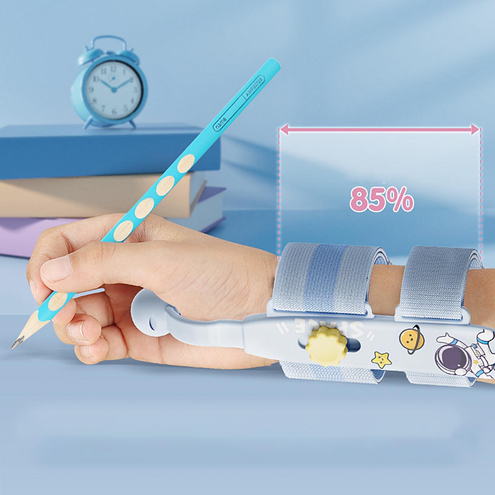 Anti Hook Wrist Corrector Holding Pen Training Wrist Support Handwriting Aid Dual Wrist Strap Fixing Hold Pencil Posture Correction for Kids
