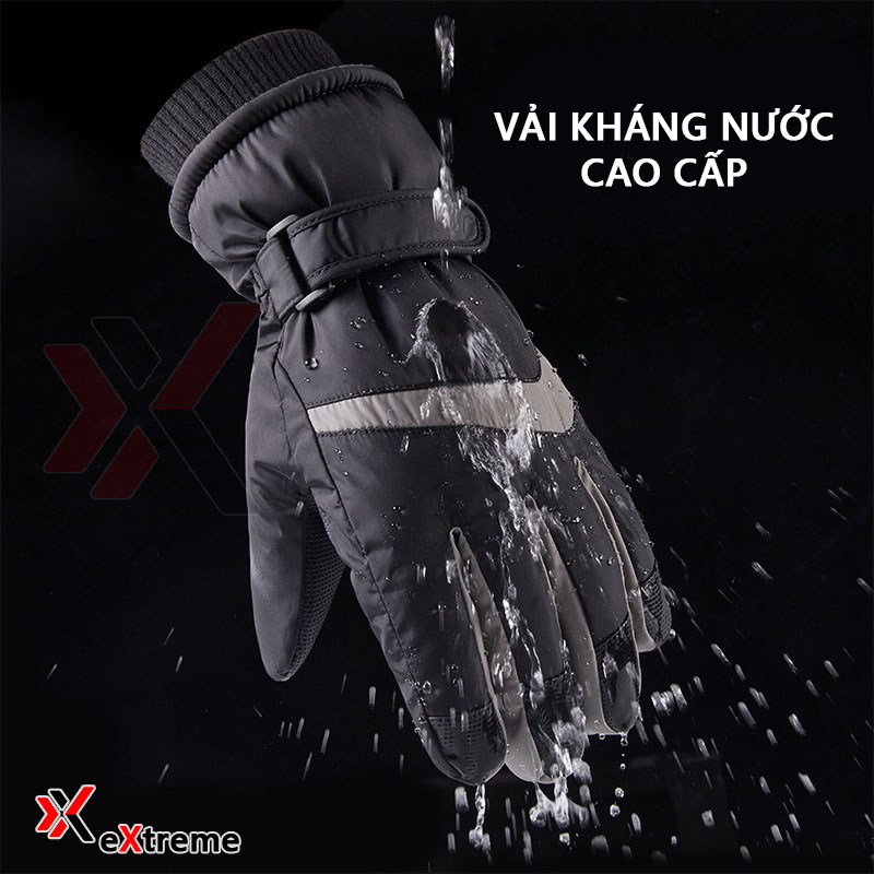 Găng tay nam nữ đi xe giữ ấm eXtreme GT2202 bao tay đi phượt chống gió, chống nước, cảm ứng điện thoại dày dặn, ấm áp