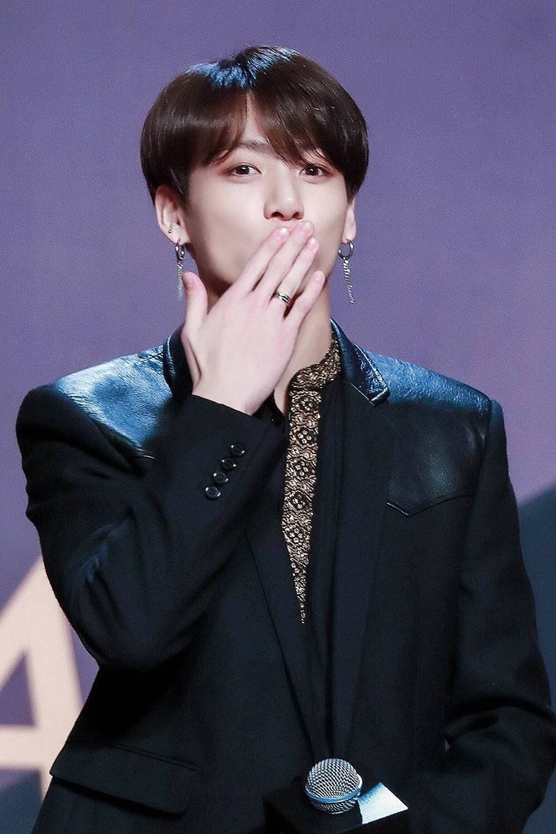 Bông tai khuyên tai idol BTS 2 sợi mắt xích so le