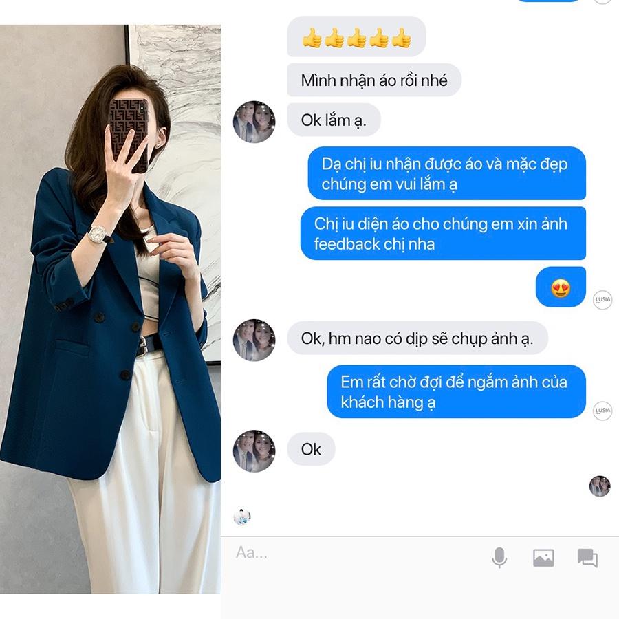 Áo Vest, Blazer nữ đẹp dễ phối - Zelie Suit xanh - Lusia