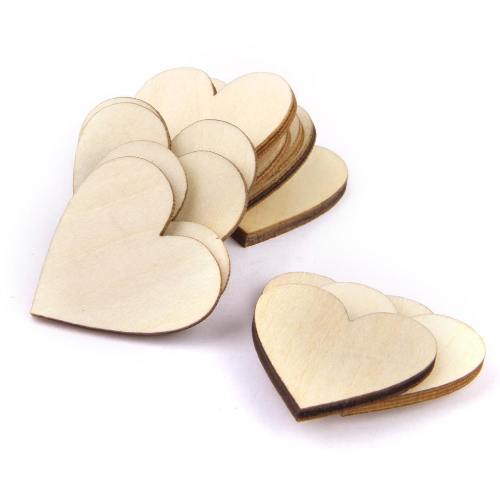 250 Plain Unfinished Wooden Heart Shapes DIY Art Craft Cardmaking Decoration