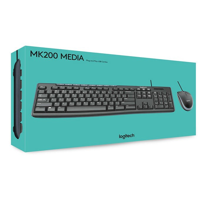 Hình ảnh Bộ bàn phím Và Chuột Logitech MK200 Có Dây -Hàng chính hãng