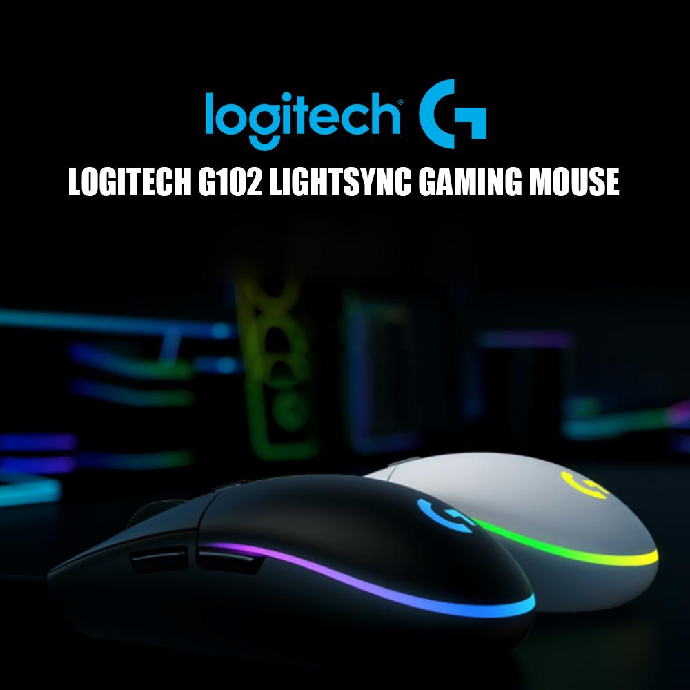 Logitech G102 Optical Gaming Mouse  8000 DPI Optical Sensor/Six Buttons Design/RGB Light Better Gaming Experience