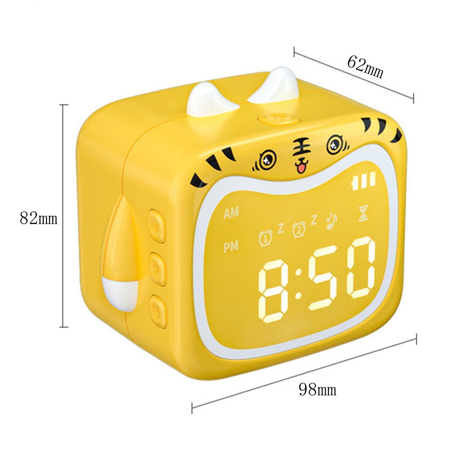 Kids Alarm Clock with Temperature Display Night Light Wake up Bedside Clock
