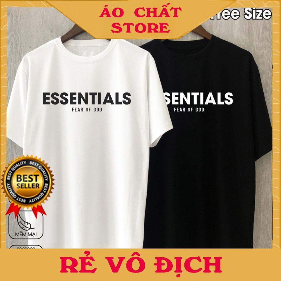 Áo Thun ESSENTIAL unisex nam nữ độc đẹp cá tính 2 màu đen trắng