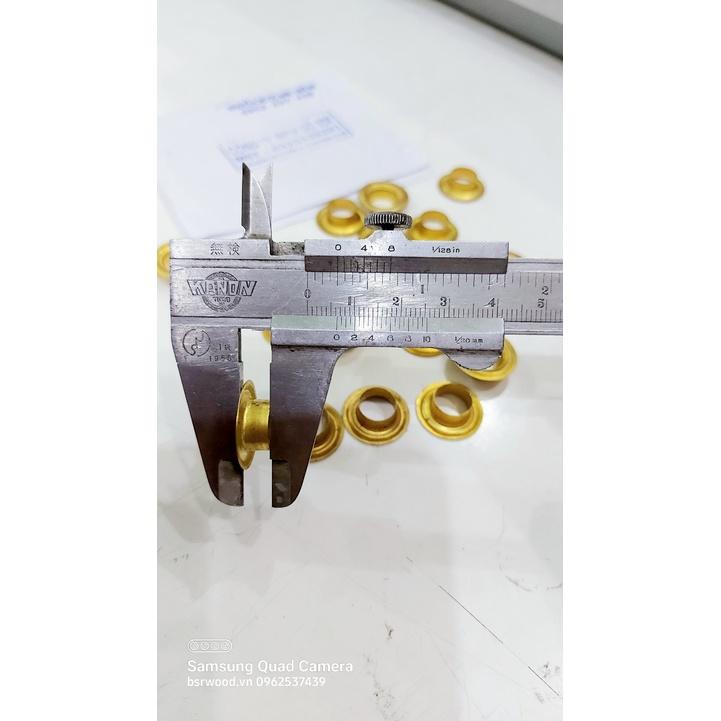 Khoen ore mắt cáo 12mm Bằng sắt xi màu VÀNG Khuy mắt cáo bấm bạt, túi giấy Túi 100 cái + 100 long đền
