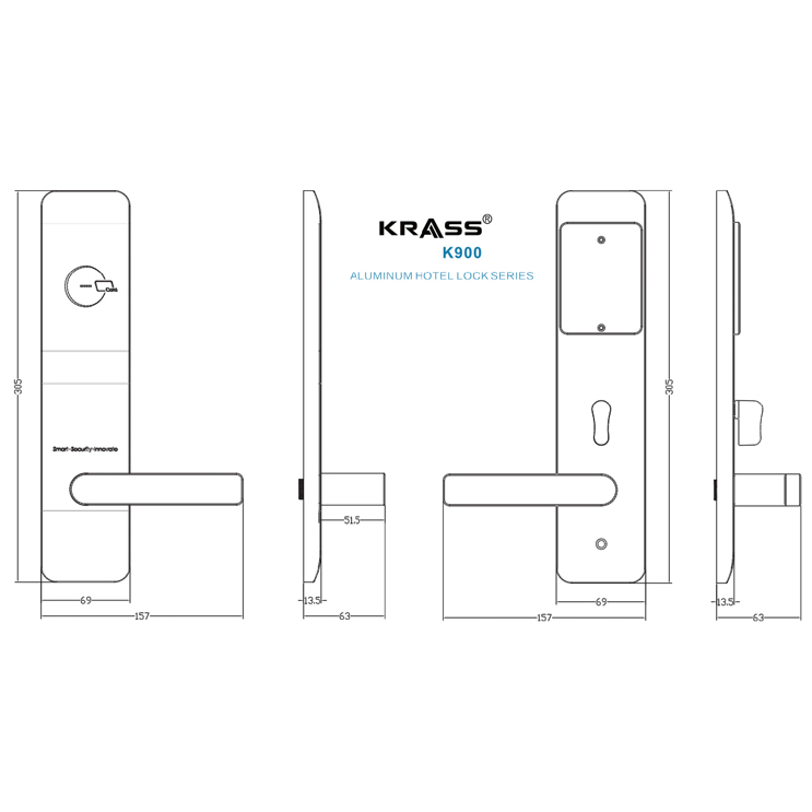 Khóa khách sạn Krass - K900