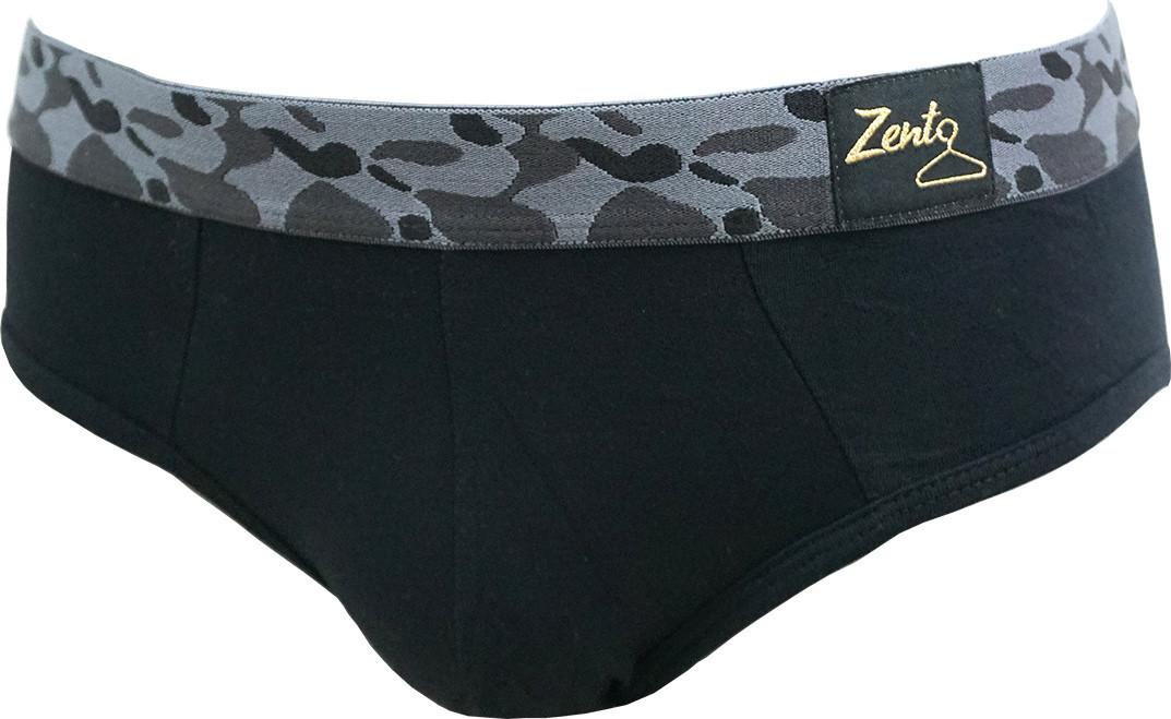 ZENTO – QUẦN LÓT NAM LƯNG DA BEO – Đen – M