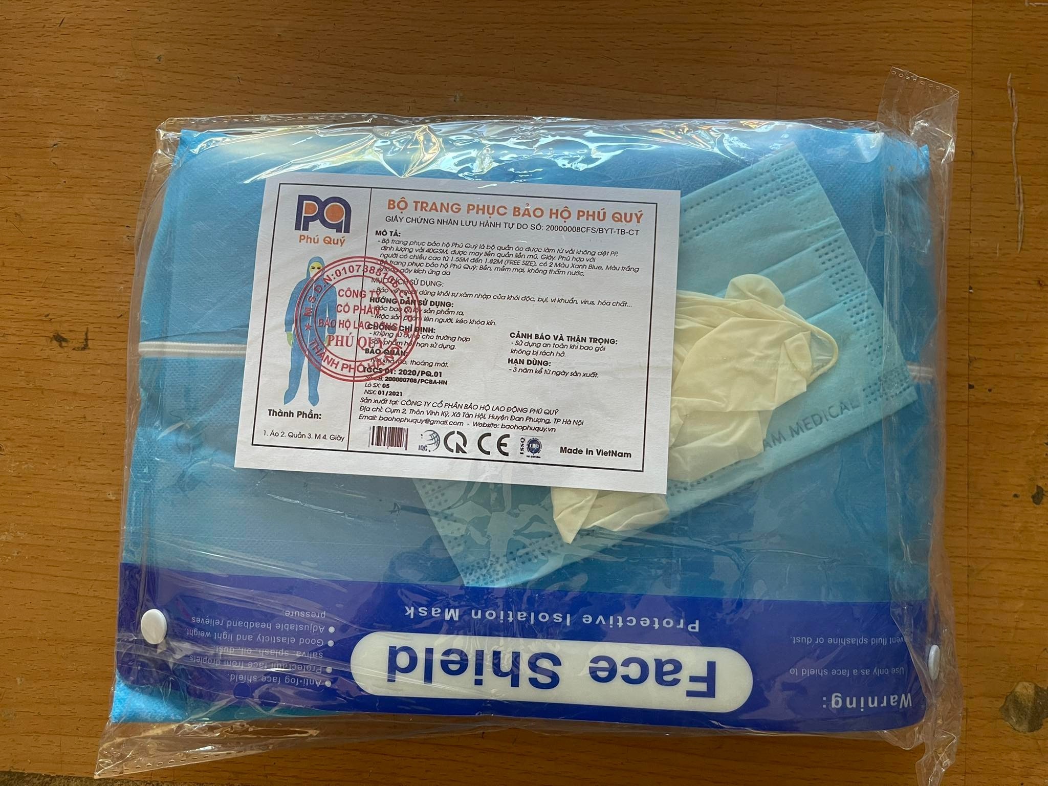 Bộ Quần Áo Bảo Hộ Y Tế Phòng Dịch Phú Quý