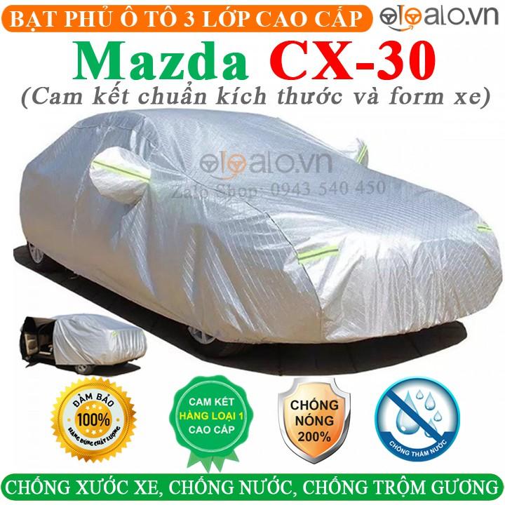 Bạt Phủ Ô Tô Mazda CX30 Cao Cấp 3 Lớp Chống Nắng Nóng Chống Nước Chống xước