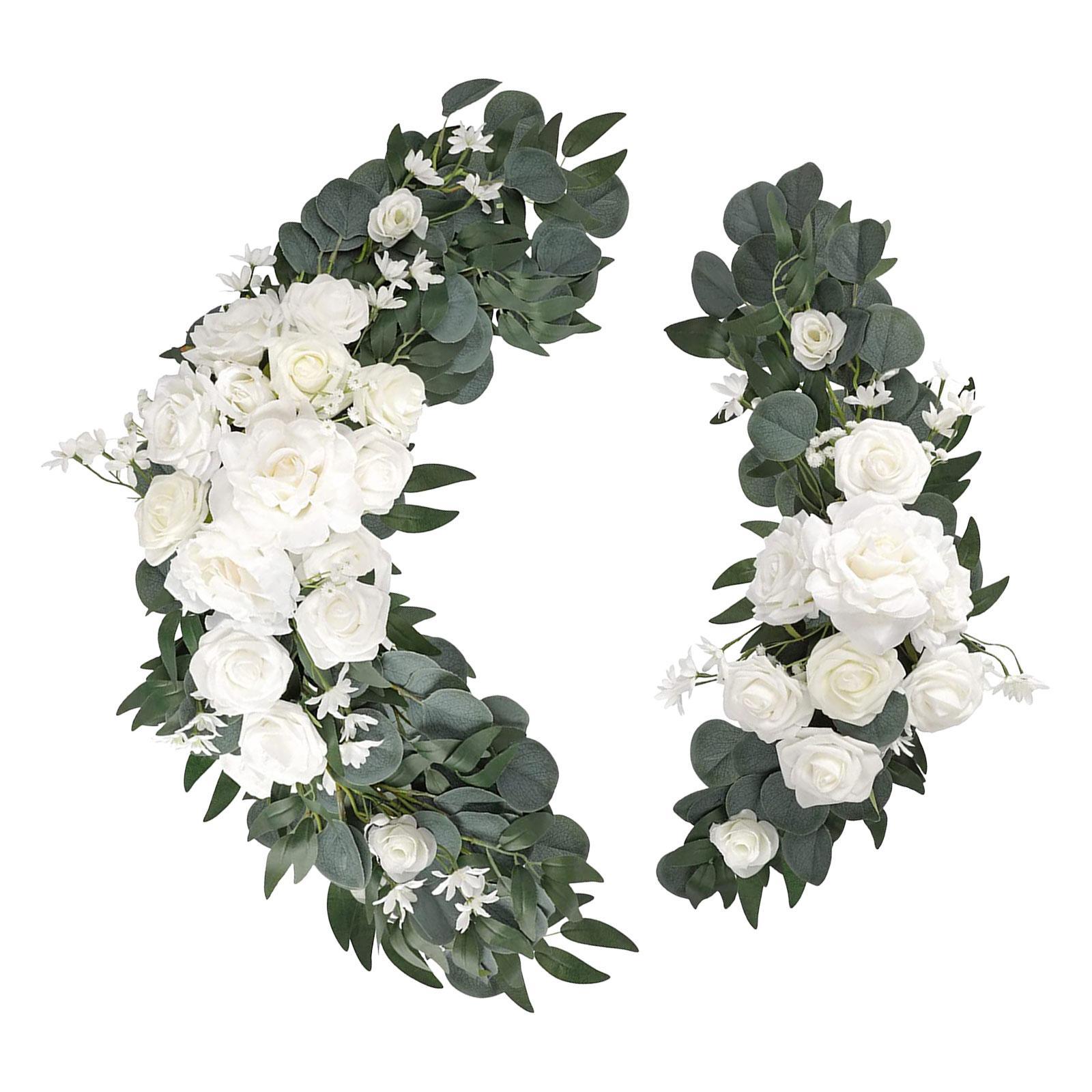 2x Artificial Wedding Arch Flower Wedding Welcome Signs for Home Arrangement