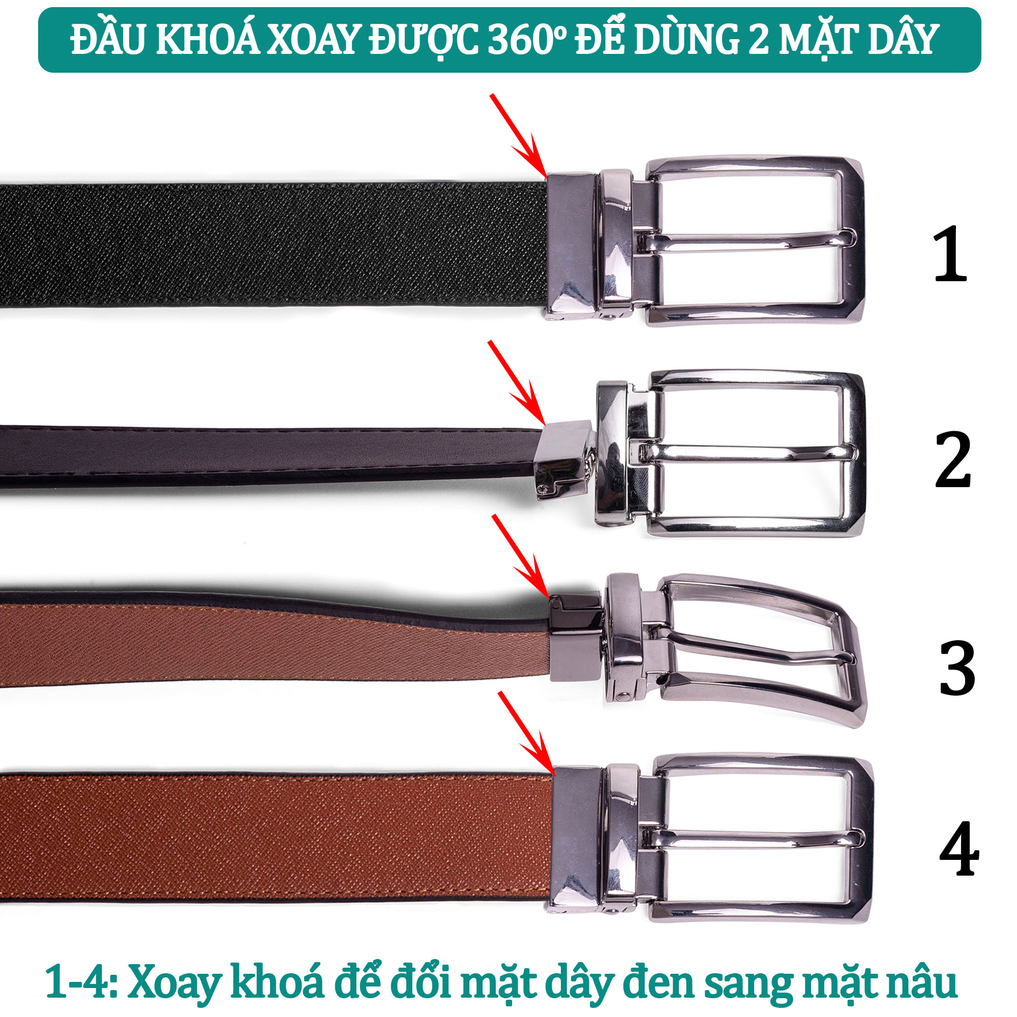 Combo ví thắt lưng nam CB104 Bụi Leather – da bò thật 100%, bảo hành 12 tháng