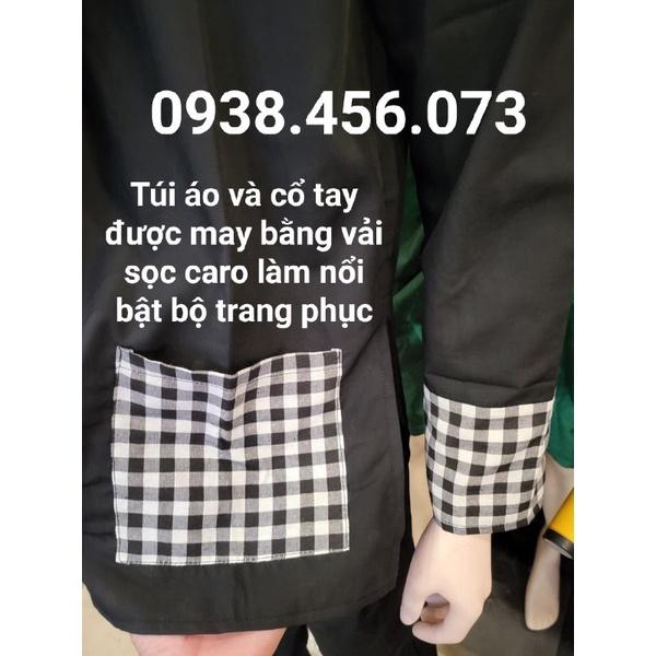 (Kèm khăn rằn) Bà Ba Nam Đen phối sọc Caro vải Kate đẹp mắt, mát mẻ, ít nhăn, thấm mồ hôi tốt