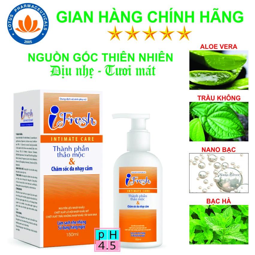 I FRESH Dung dịch vệ sinh phụ nữ  - làm sạch, sát khuẩn, kháng nấm, chống khô rát | Lotuspharma