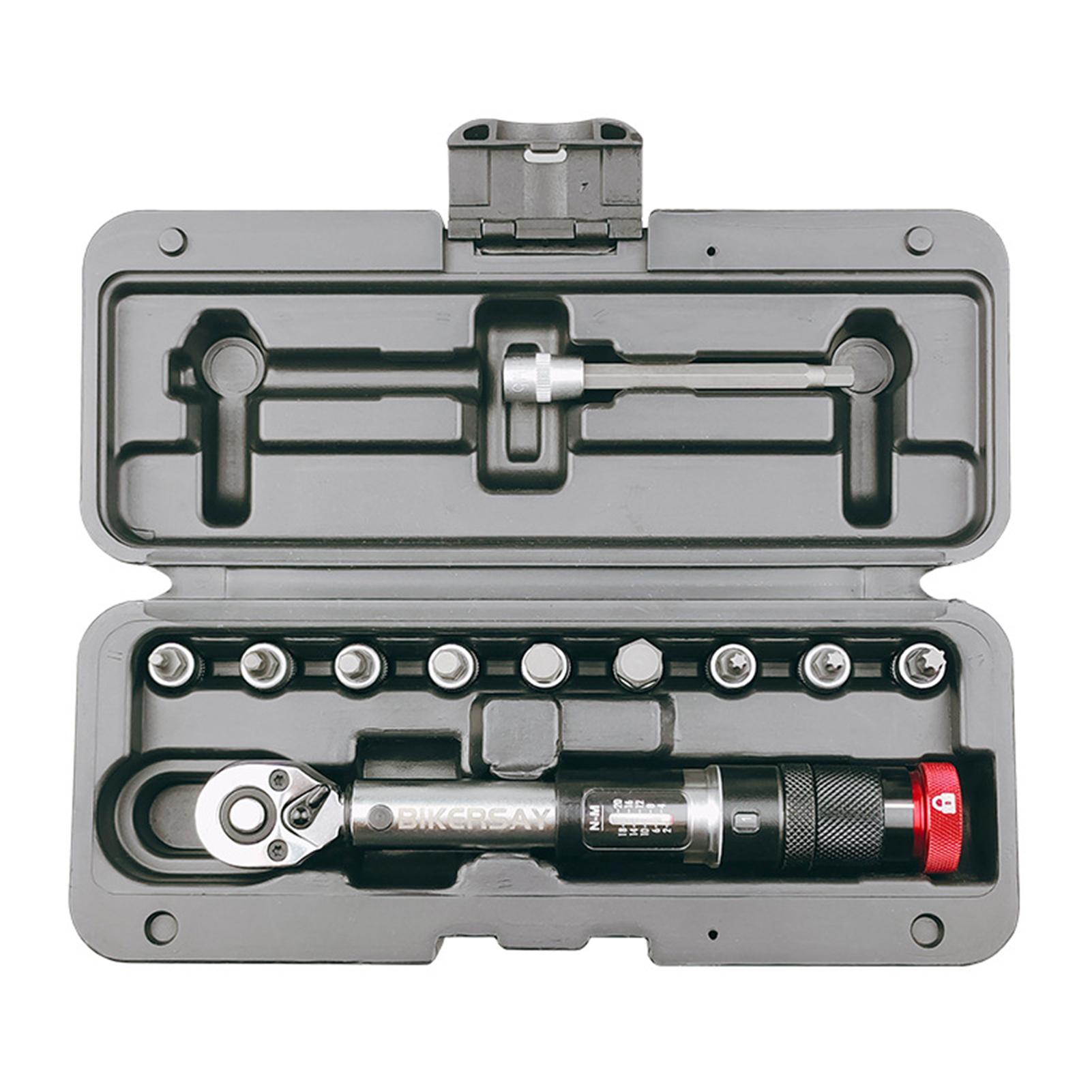 Bicycle Torque Wrench Tool 1/4 Inch Driver Allen Key Tool Socket Set Kit 2-20Nm Bike Maintenance Repair Tool Kit
