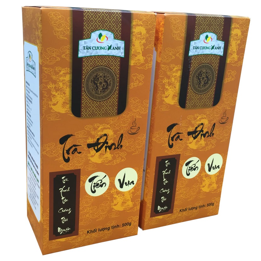 02 Hộp trà xanh Tân Cương Thái Nguyên - Trà Đinh Tiến Vua 500 gram