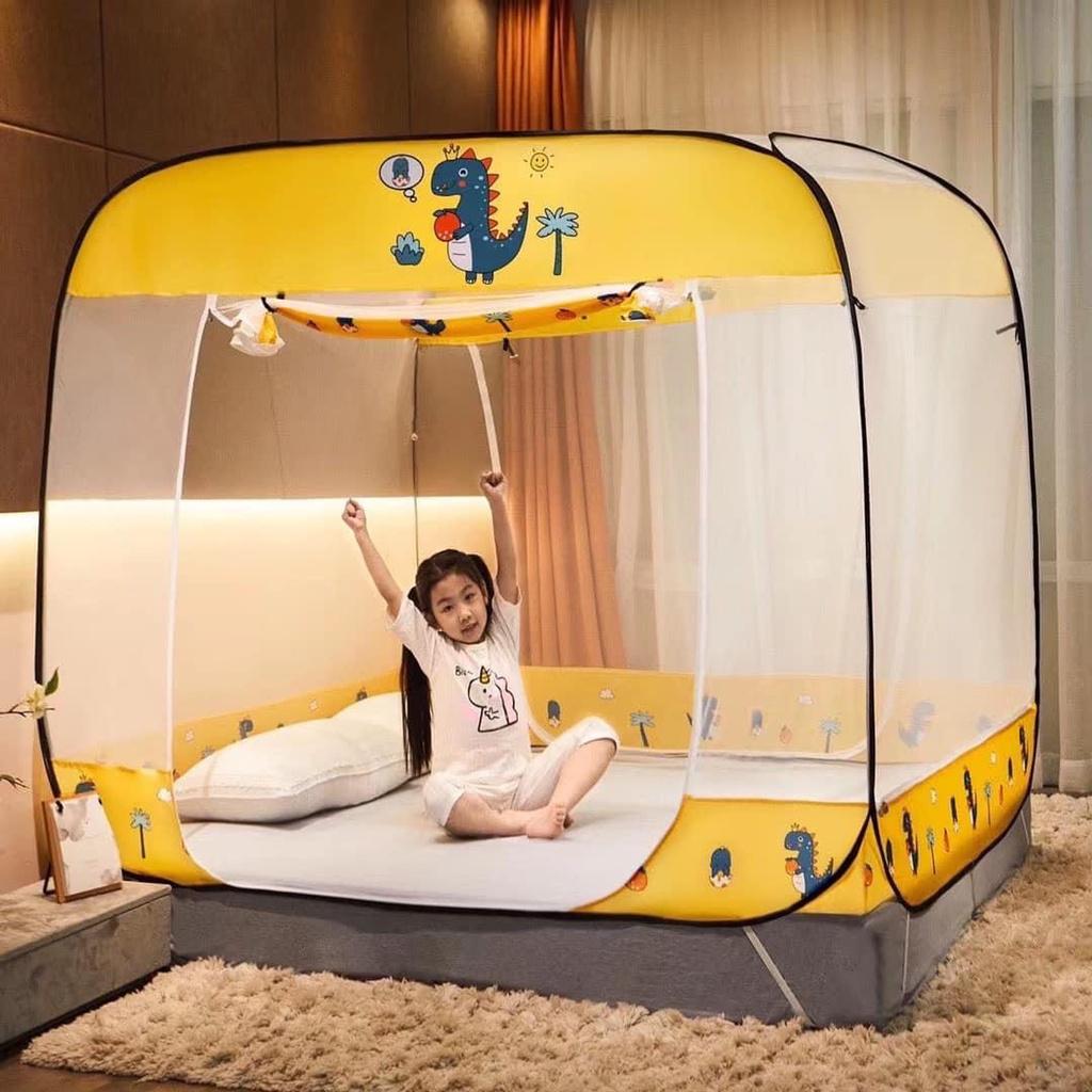 Màn mùng chụp tự bung đỉnh vuông cao cấp Size x 2m