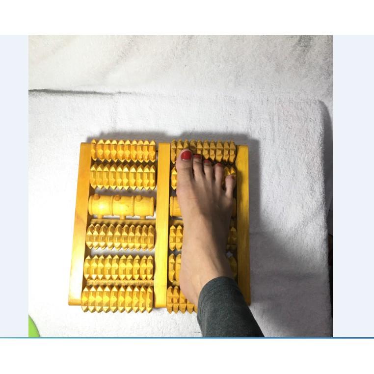 BÀN MATXA CHÂN BẰNG GỖ LOẠI TO 12 BÁNH GIÚP LƯU THÔNG KHÍ HUYẾT
