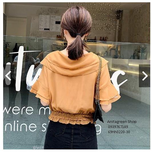 68nh0220-ÁO KIỂU PHỐI NÚT THIẾT KẾ s-6xl