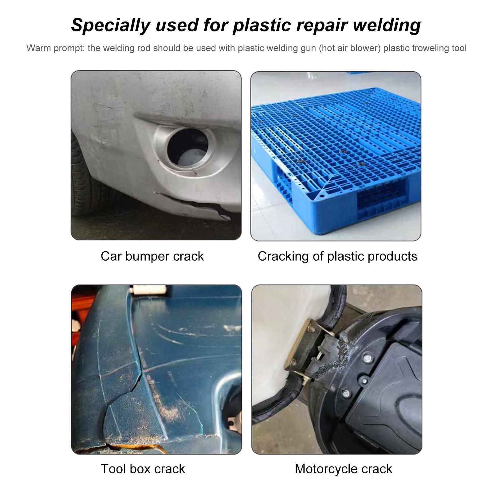 56PCS 7 Types of Plastic Welding Rods,Plastic Welding Kit for Car bumper, Kayaks,plastic welder gun