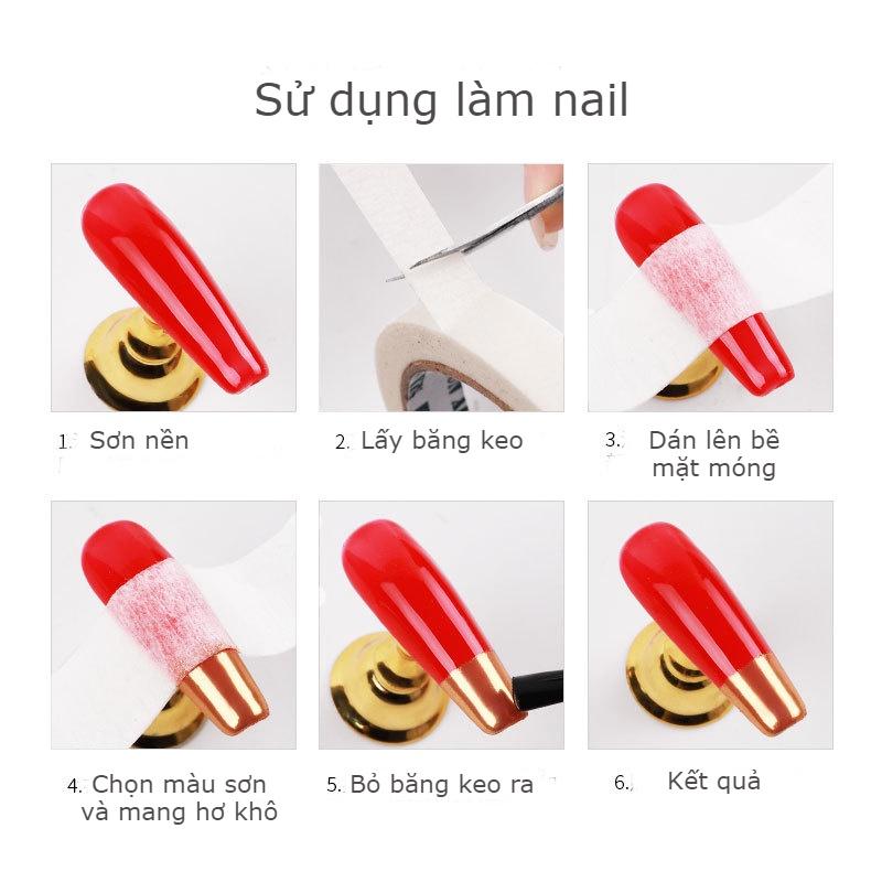 Cuộn băng keo dán mặt móng tạo viền Yapas nail 0.5cm x 170cm