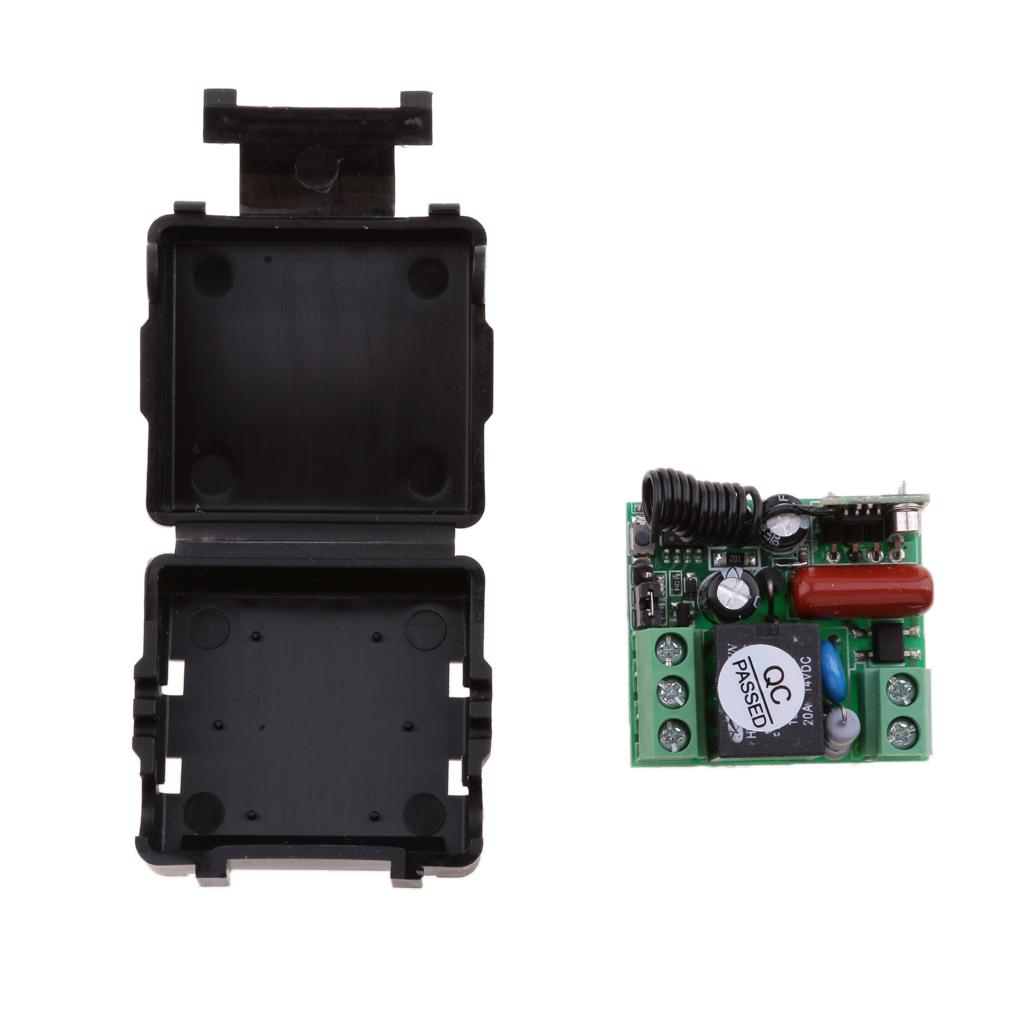 AC 220V Multifunction Wireless Remote Control Switch Relay For Lamp Lock Black