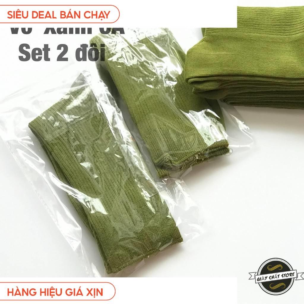 Vớ Tất Xanh cổ cao, dày dặn màu xanh nỏn chuối- xanh CA SQ BĐ MÃ SQ1