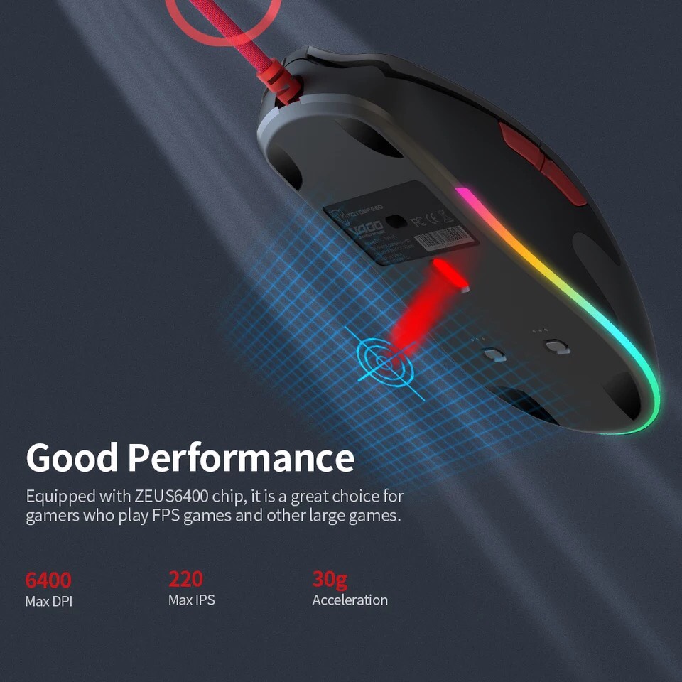 Chuột Motospeed V400 RGB GAMING - Hàng chính hãng