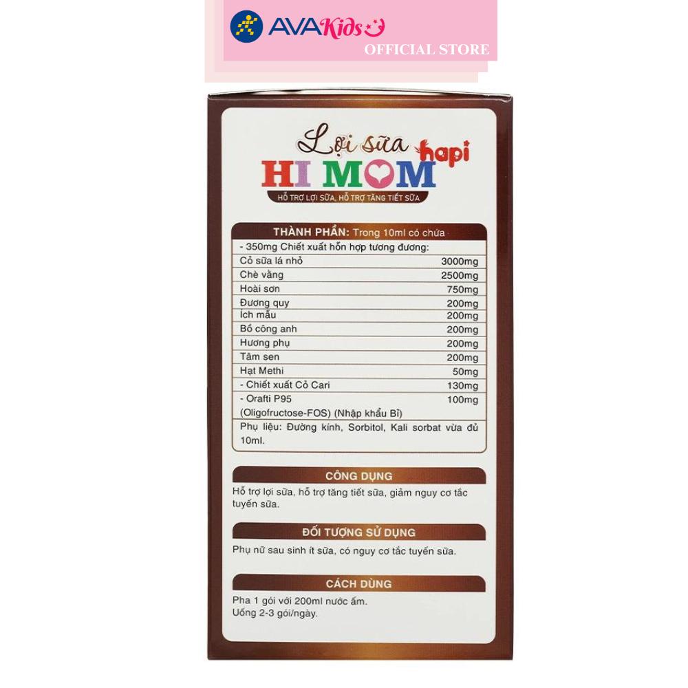 Lợi sữa Hapi VietNam Hi Mom hỗ trợ tăng tiết sữa 30 gói