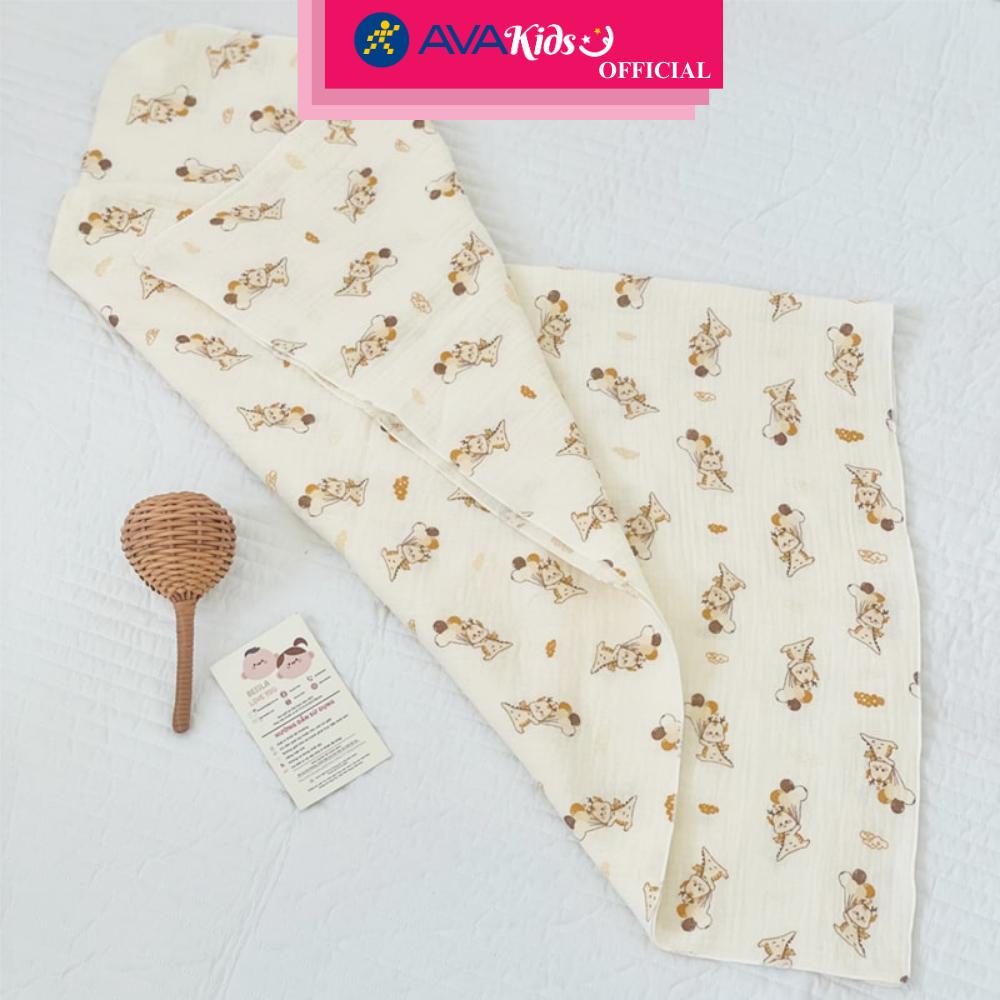 Khăn tắm cotton Bessla 2 lớp 90x100 cm - Rồng - Hàng Chính Hãng