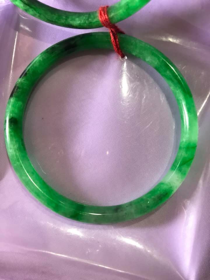1 CHIẾC VÒNG XANH NGỌC NGỌC 50MM CỌNG TRÒN NHỎ LẺ CHẤT LIỆU ĐÁ CẨM THẠCH Size 50MM x Dầy 5mm NỮ 45Kg - 54Kg