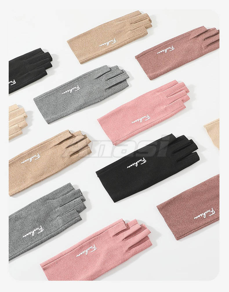 Hình ảnh Găng tay chống nắng nữ Anasi FS686 - Vải nỉ mỏng, mịn, không xù lông