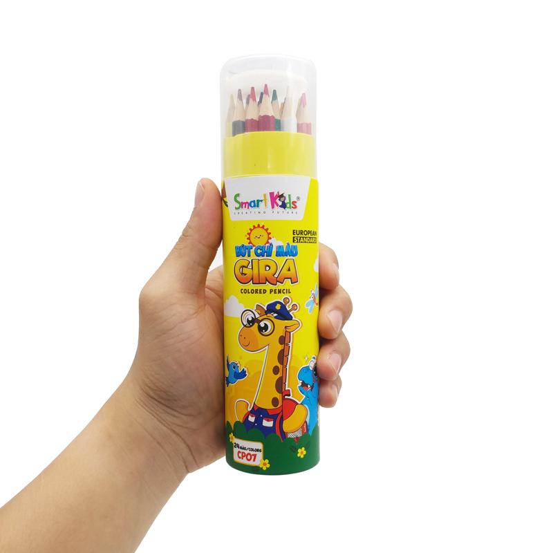 Hộp 24 Bút Chì Màu Kèm Chuốt Chì Gira - Smart Kids CP07