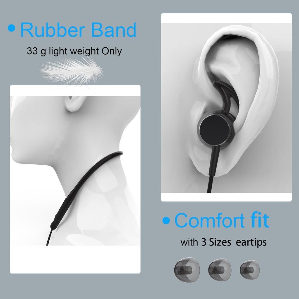 Tai Nghe Cao Su Non N8 Đeo Cổ Giảm Tiếng Ồn Kết Nối bluetooth Giao Thức AAC