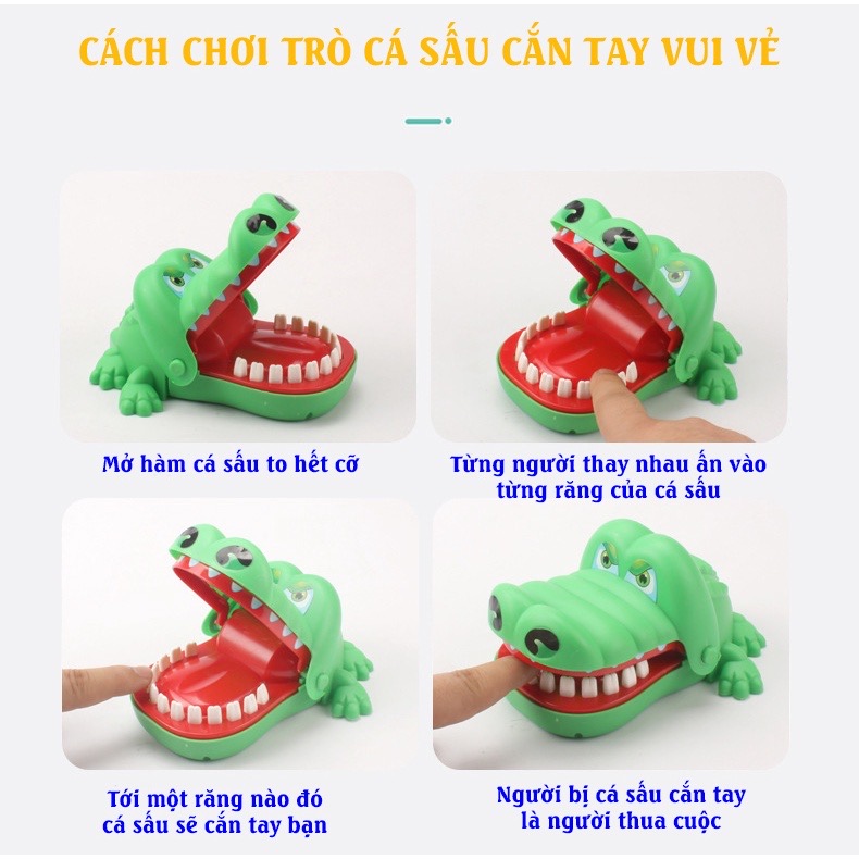 Đồ Chơi Cá Sấu Cắn Tay - Đồ Chơi Khám Răng Giải Trí Vui Nhộn Cho Bé