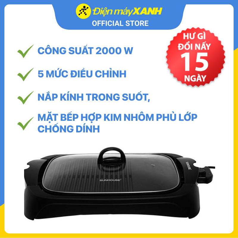 Bếp nướng điện Sunhouse SHD4602 - Hàng chính hãng