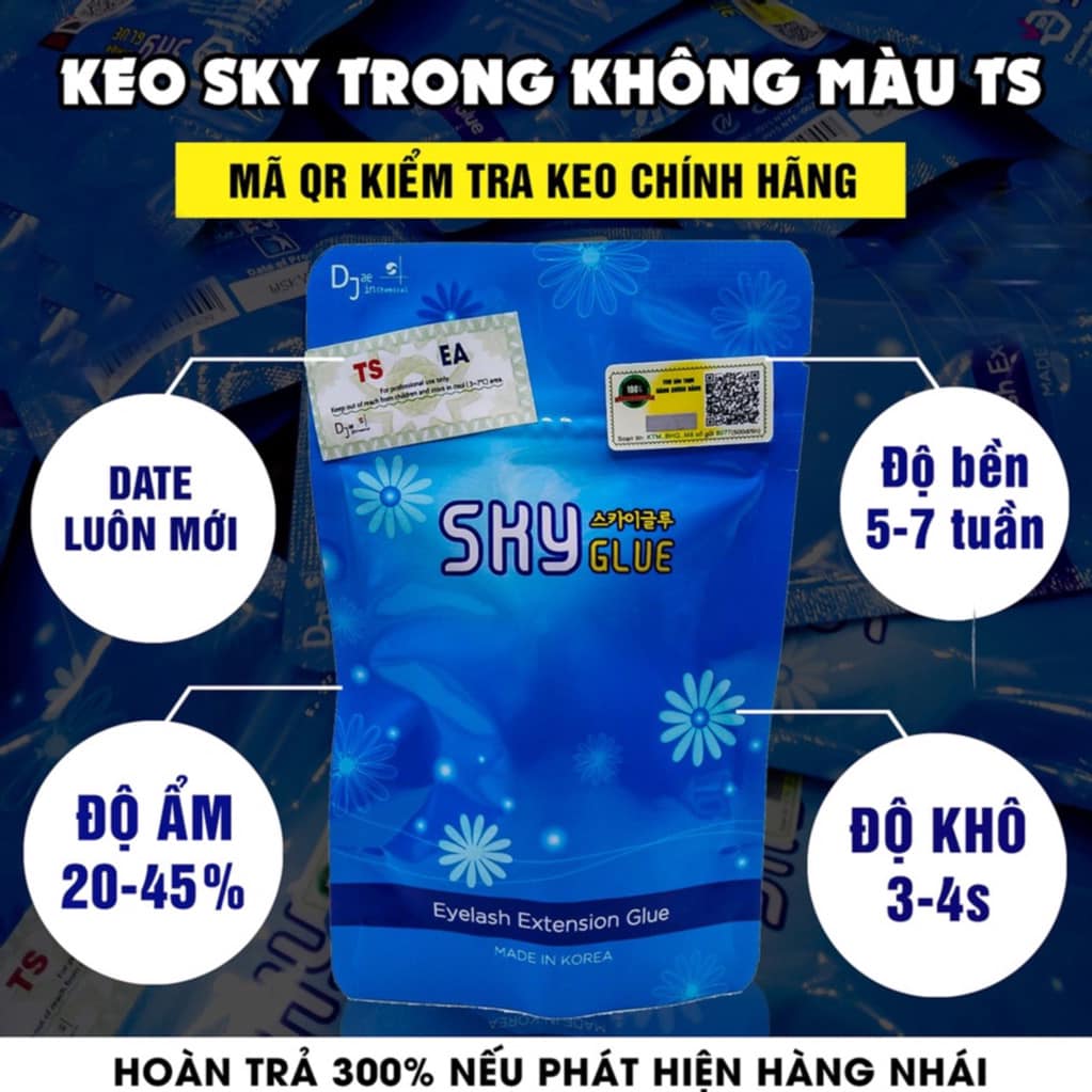 Keo Sky TS nối mi , keo trong tàng hình