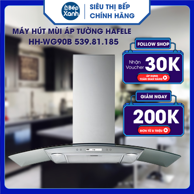 Máy hút mùi áp tường Hafele HH-WG90B 539.81.185 - Hàng Chính Hãng