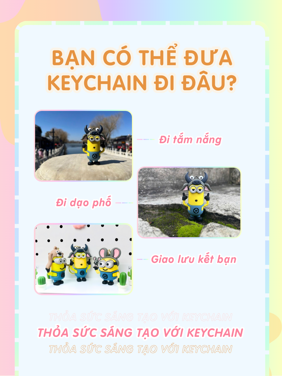 Móc khóa Dola Home nhân vật hoạt hình dễ thương, sáng tạo Minions, My Melody, Little Twin Star, Cinnainoroll