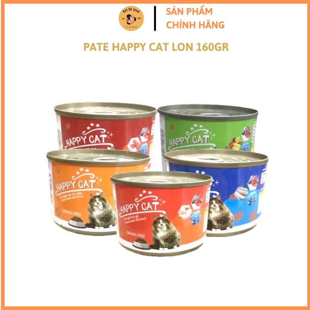 Pate HAPPY CAT LON 160Gr, Pate Siêu Dinh Dưỡng Cho Mèo