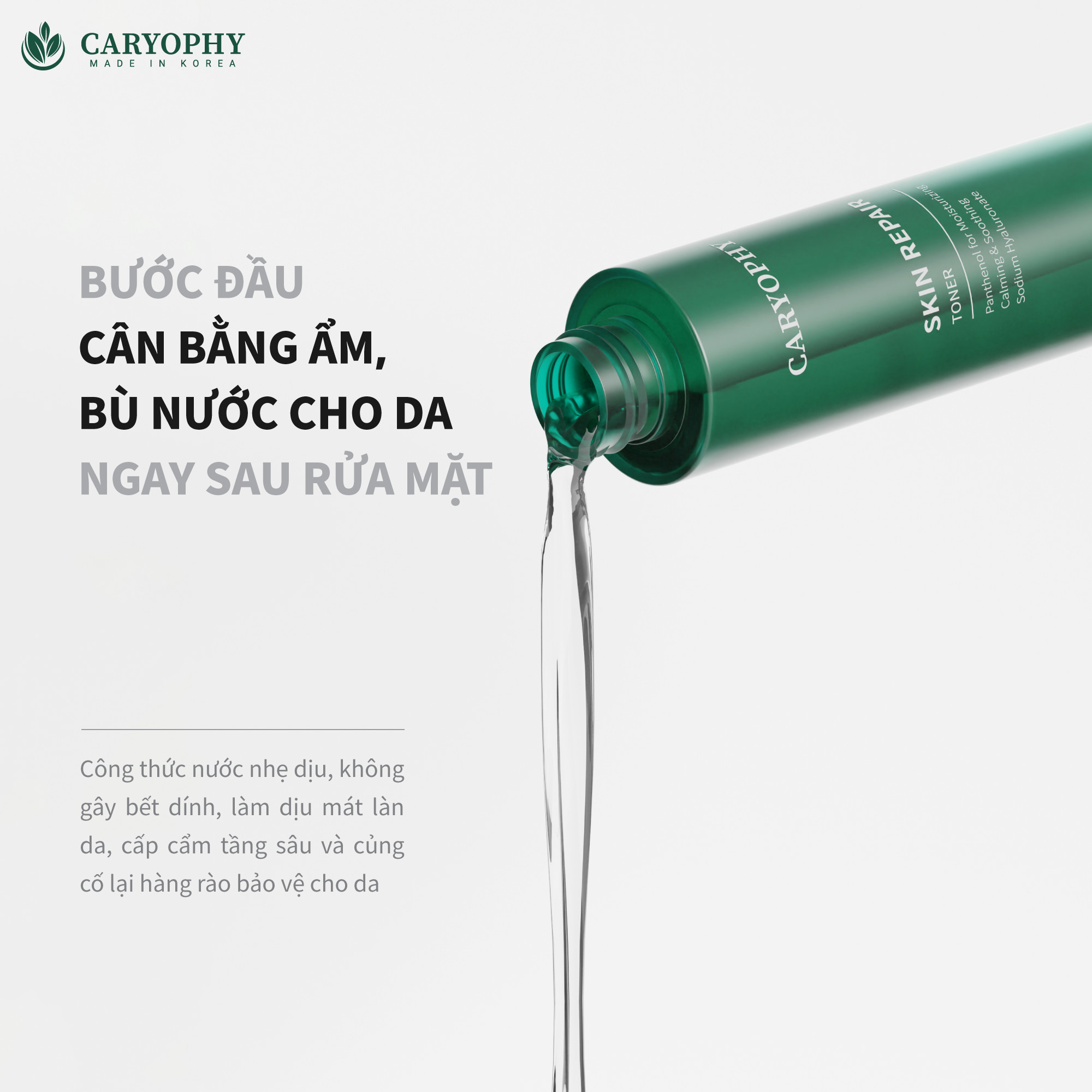 Nước cân bằng phục hồi da, cấp nước và làm dịu da Caryophy Skin Repair Toner 120ml ILIVING-CARTNPH120