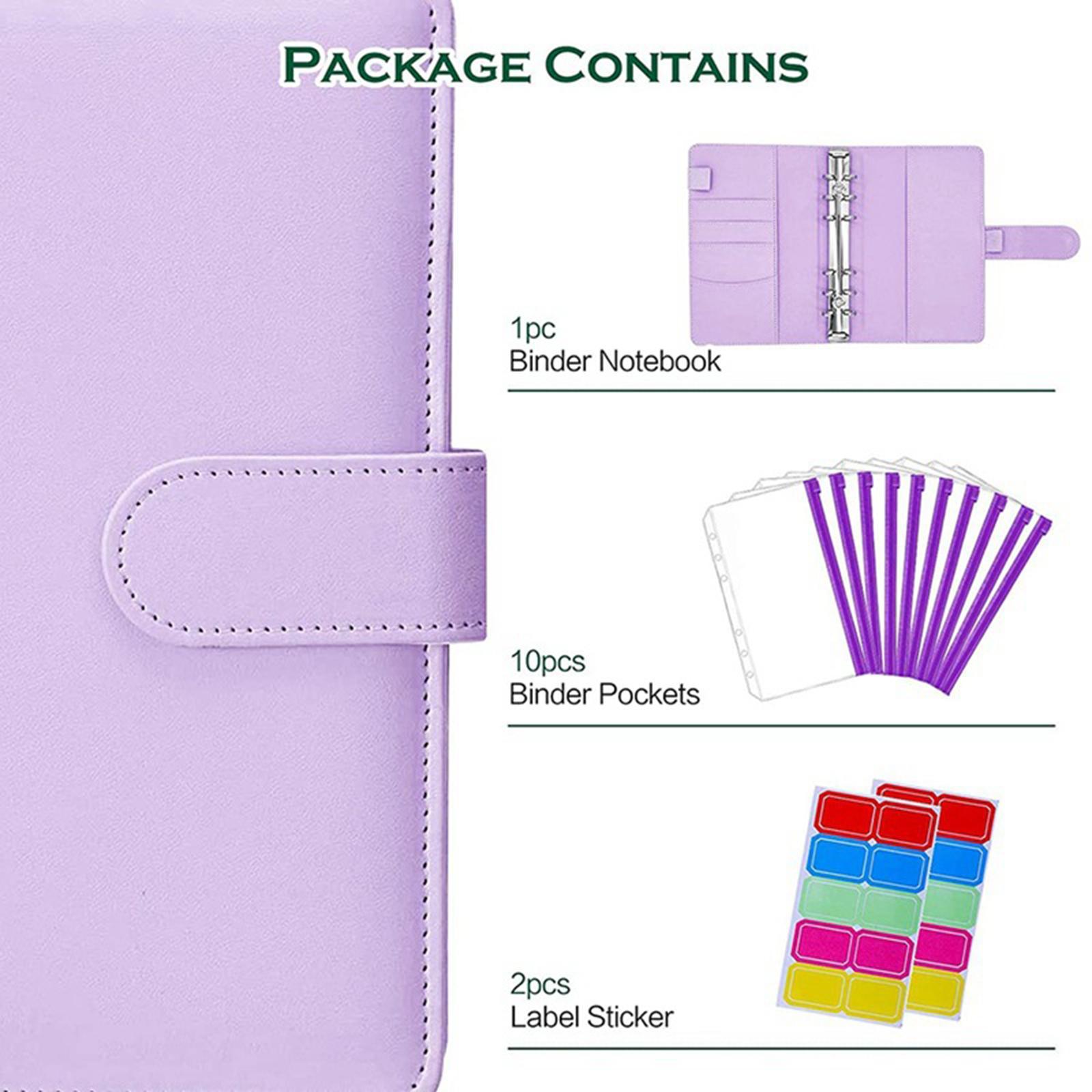 Bill Notebook Financial Organizer Personal Expense Clear Binder Envelopes Portable Finance