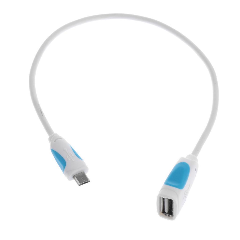 Micro USB Male to USB Female Converter OTG Adapter Cable Cord 25cm